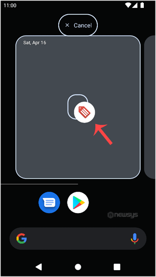 android drag built in icon