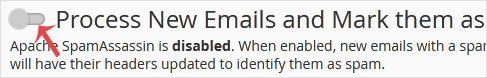 apache spam assassin enable button
