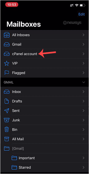 How to Check/Fetch an Email on Apple/iOS apple inbox cpanel