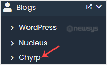chyrp softaculous