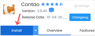 How to Install Contao via Softaculous in cPanel contao install button