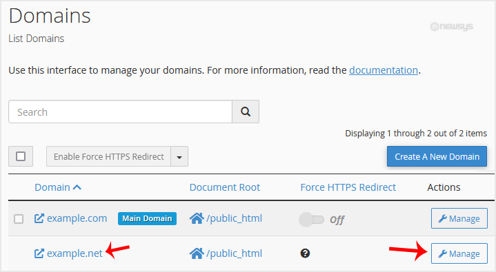 cp list of domains