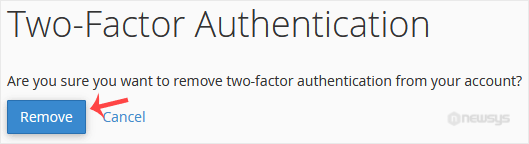 How to Disable the Two-Factor Authentication on Your cPanel Account cpanel 2fa disable confirm