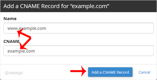 How to Add a CNAME Record in cPanel cpanel cname record add domain