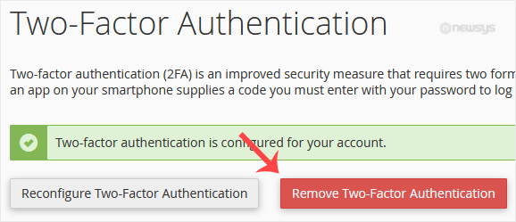 How to Disable the Two-Factor Authentication on Your cPanel Account cpanel two factor authentication disable