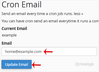 How to Update a Cronjob Email Address in cPanel cronjob email