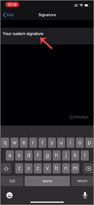 customize apple ios signature