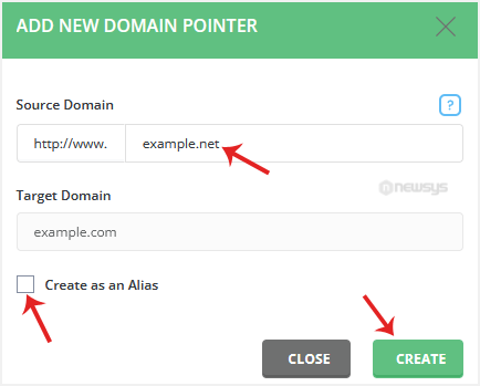How to Create a Domain Pointer in DirectAdmin da domainpointer create