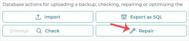 How to Repair a Database in DirectAdmin da mysql db repair
