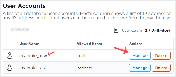 da mysql db userlist