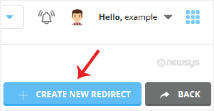 da siteredirection createbtn