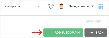 How to Add a Subdomain in DirectAdmin da subdomain create btn