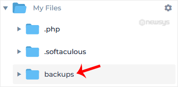 directadmin click backupsfldr