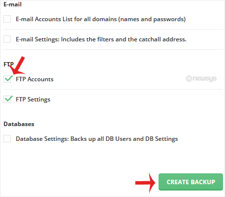 How to Download Email, FTP, or a Database-only Backup from DirectAdmin directadmin ftp onlybackup