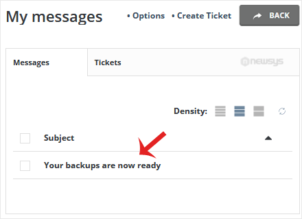 How to Download Email, FTP, or a Database-only Backup from DirectAdmin directadmin support message