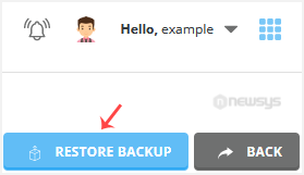 How to Restore a Backup you Generated Earlier in DirectAdmin directadmin topside restorebtn
