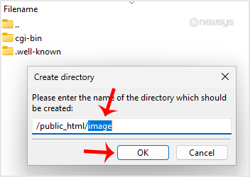 directory name filezilla client create