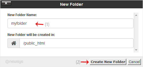 How to Create a New Folder or Files in the cPanel File Manager filemanager create folder