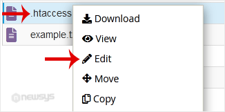 filemanager htaccess