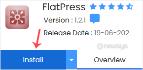 How to Install FlatPress via Softaculous in SiteWorx flatpress install button