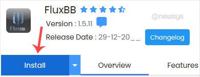 How to Install FluxBB Forum via Softaculous in cPanel fluxbb install button