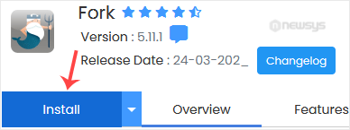How to Install Fork via Softaculous in cPanel fork install button