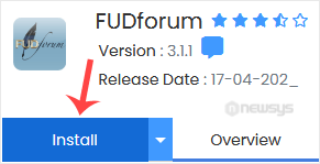 How to Install FUDforum via Softaculous in cPanel fudforum install button
