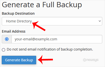 generate backup config