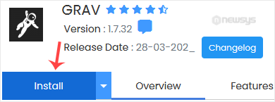 How to Install GRAV via Softaculous in cPanel grav install button