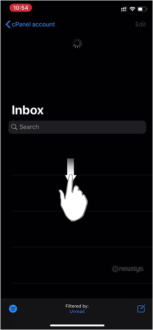 How to Check/Fetch an Email on Apple/iOS ios apple screen swipe