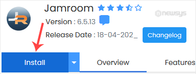 jamroom install button