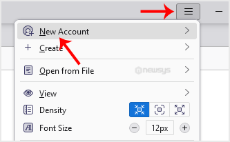 How to Setup a cPanel Email Account in Mozilla Thunderbird mozilla thunderbird menu