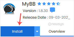 How to Install MyBB Forum via Softaculous in cPanel mybb install button