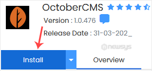 How to Install OctoberCMS via Softaculous in cPanel octobercms install button