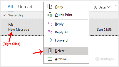 How to Delete Email Messages in Outlook 2021 outlook 2021 delete message