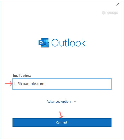 outlook add new email