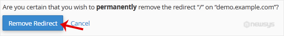 paper domain redirect remove