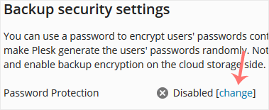How to Encrypt Database Password in Plesk Backup password protect backup in plesk