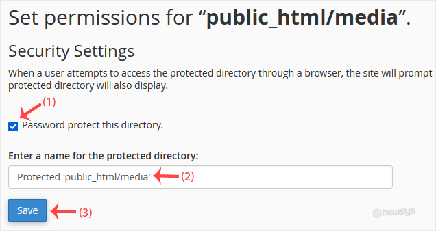 password settings