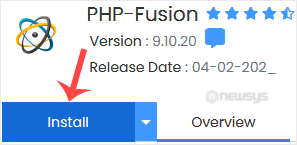 How to Install PHP-Fusion via Softaculous in cPanel php fusion install button