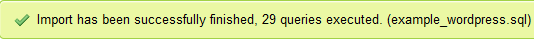 phpmyadmin successfully