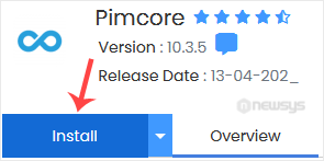 How to Install Pimcore via Softaculous in cPanel pimcore install button