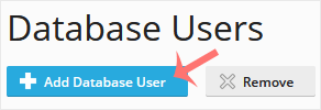How to Create a New Database User in Plesk plesk add database user button