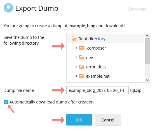 How to Download a Dump of a Database in Plesk plesk database export dump