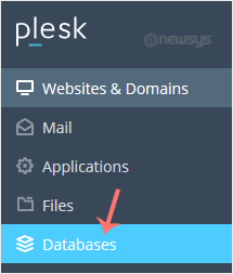 plesk database menu