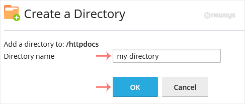 How to Create a Directory or Files in Plesk File Manager plesk directory name