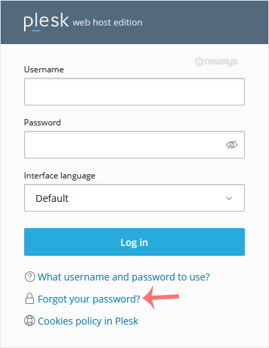How to Reset a Plesk's Account Password plesk login page forget password