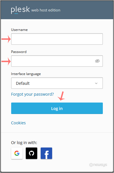 How to Log in to Plesk plesk login page