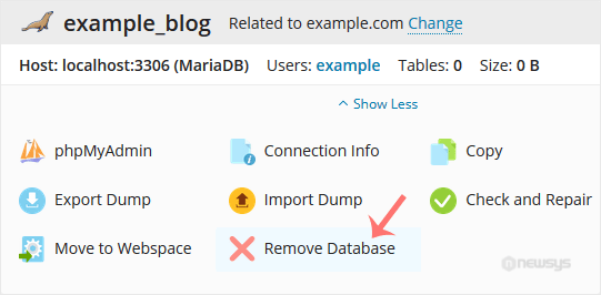 How to Delete a Database in Plesk plesk remove database final