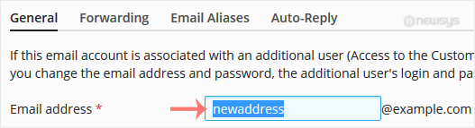 plesk rename email